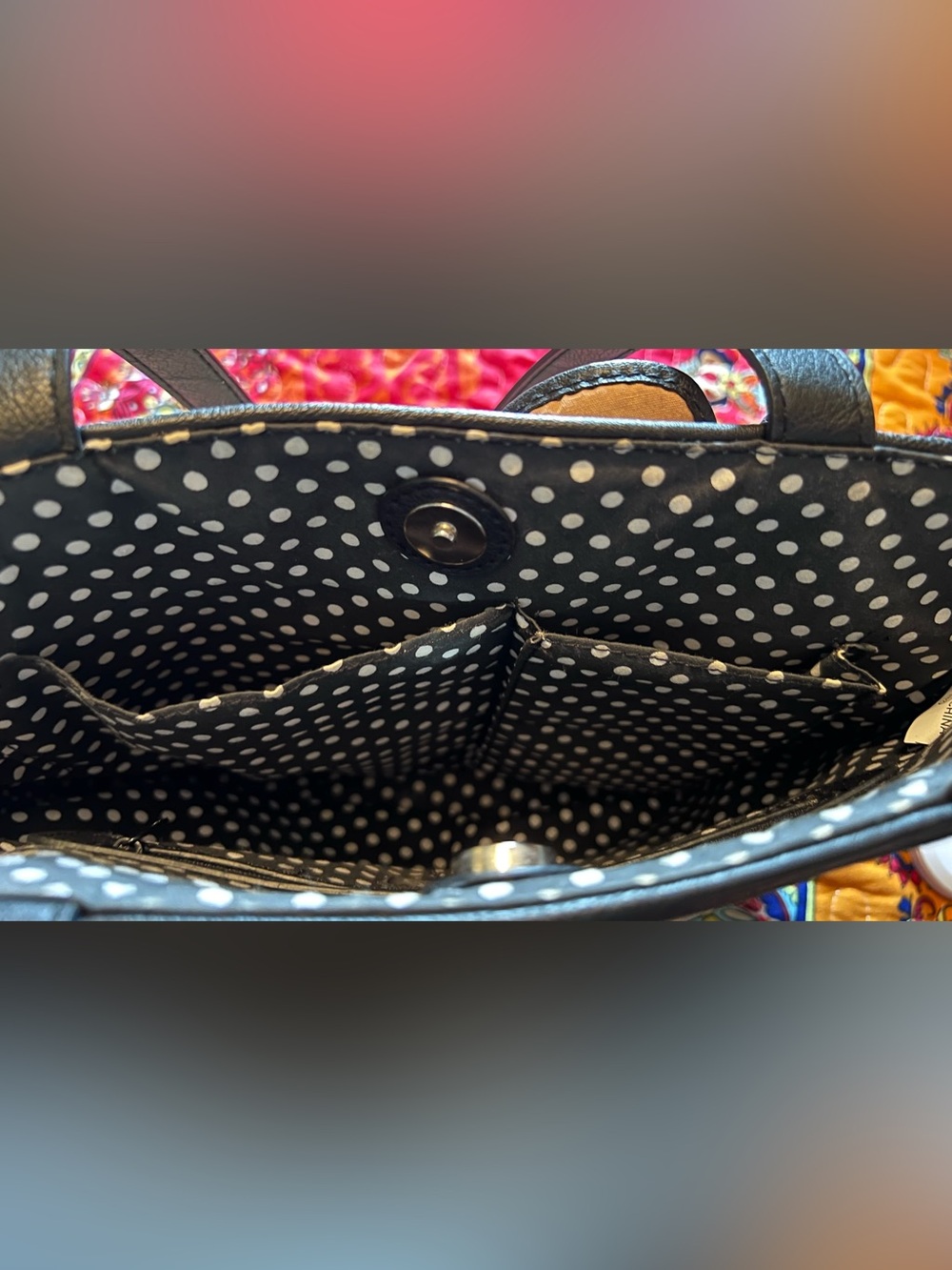 LIKE NEW—Bueno Collection Black Trim Straw Shoulder Bag with 3D Flower Accent - Picture 6 of 11